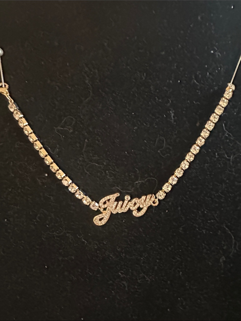 “Juicy Couture” gold & rhinestone bracelet